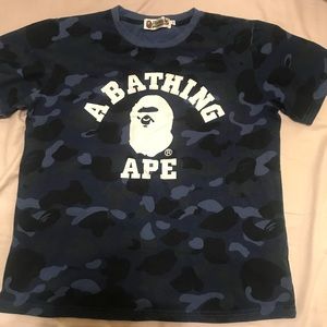 Navy Blue Bape T Shirt